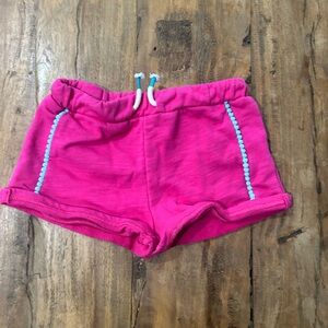 Pink Shorts with Blue Accents